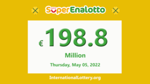 超奖金 SuperEnalotto 在 2022 年 5 月 5 日增加至 1.988 亿欧元。